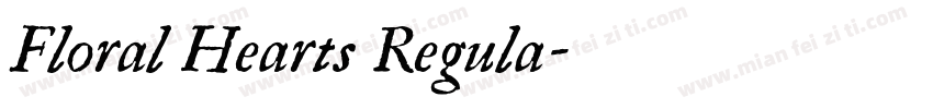 Floral Hearts Regula字体转换